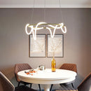 Ljojo Long Dining Chandelier: Musical Artistic Tube Winding Line Light