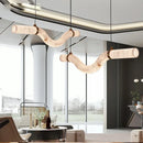 Ljojo Marble Collection LED Hanging Chandelier for Living Room, Restaurant, Foyer - Trendy Suspension Luminaire Lights
