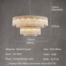 Luxury Crystal Chandelier Light Fixtures for Living Room - Elegant Dining Table Pendant Ceiling Lamp by Ljojo