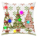 Ljojo LED Christmas Snowflake Pillowcase - Festive Home Decor & Party Accent