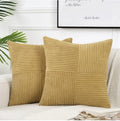 Corduroy Boho Throw Pillow Covers 18x18 Inch for Home Decor - Ljojo