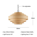 Wabi-Sabi Silk LED Pendant Light Chandelier for B&B Island Loft Decor by Ljojo