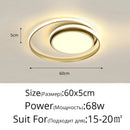 Modern Black LED Ceiling Light for Bedroom Living Room by Ljojo - Minimalist Indoor Lighting Fixtures