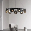 Ljojo Black Glass Led Chandelier Modern Luxury Nordic Style Pendant Light