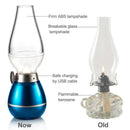 Ljojo LED Retro Night Light USB Rechargeable Desk Lamp Stepless Dimming Portable Lamp
