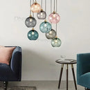 Modern Glass Chandelier Led Pendant Light - Colorful Nordic Hanging Lamp by Ljojo