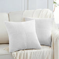 Corduroy Boho Throw Pillow Covers 18x18 Inch for Home Decor - Ljojo