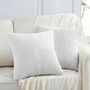 Corduroy Boho Throw Pillow Covers 18x18 Inch for Home Decor - Ljojo