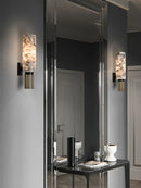 Ljojo Marble Wall Lamp: Medieval Style Copper Wall Sconce for Elegant Living Room Decor