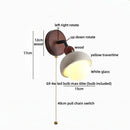 Ljojo LED Wall Lamp Yellow Travertine White Glass Living Room Bathroom Mirror Light
