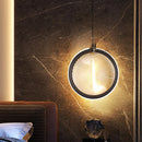 Crystal Pendant Lamp Modern Design Minimalist Black Frame for Bedroom Living Room by Ljojo