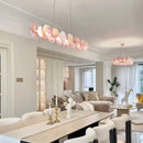 Ljojo Luxury Colorful Glass LED Pendant Lights French Modern Living Room Hanging Lamp