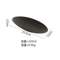 Ljojo Matte Striped Oval Ceramic Fish Plate for Molecular Cuisine Tableware