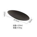 Ljojo Matte Striped Oval Ceramic Fish Plate for Molecular Cuisine Tableware