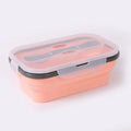 Ljojo Silicone Lunch Box Spoon Portable Bento Container 900ml