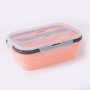 Ljojo Silicone Lunch Box Spoon Portable Bento Container 900ml