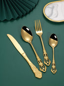 Ljojo 4pc Stainless Steel Court Tableware Set for High-Grade Wedding Parties