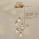 LED Crystal Chandelier - Modern Minimalist Living Room Dining Bedroom Bar Decor Light by Ljojo