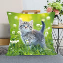 Cute Cat Print Pillowcase by Ljojo - Perfect for Home, Car, and Sofa