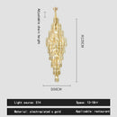 Ljojo Luxury Crystal Chandelier for Villa Living Room and Spiral Staircase