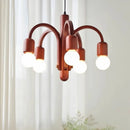 French Industrial Art LED Pendant Light Red Chandelier for Home Decor Living Room by Ljojo
