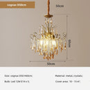 French Crystal LED Pendant Light: Romantic Bedroom Luxury Lamp by Ljojo