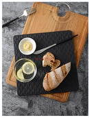 Ljojo Matte Geometric Diamond Square Bread Plate - Ideal for Dim Sum and Breakfast