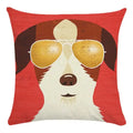 Funny Dog Driving Pattern Cushion Cover - Ljojo Decorative Pillow Case