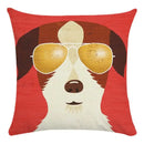 Funny Dog Driving Pattern Cushion Cover - Ljojo Decorative Pillow Case
