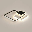 Ljojo LED Ceiling Light: Modern White & Black Chandelier for Home Decor