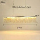 Ljojo LED Tassel Pendant Chandelier: Modern Luxury Chain Lamp for Hotel Lobby & Living Room