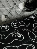 Ljojo™ Bat Lace Table Runner Cobweb Tablecloth Gothic Halloween Dining Decor