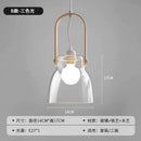 Nordic Minimal Glass LED Pendant Light Chandelier for Bedroom - Ljojo