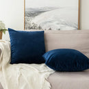 Blue Velvet Cushion Cover for Stylish Home Decor by Ljojo