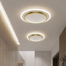 Ljojo Modern Acrylic LED Ceiling Lamp Gold Black Aisle Lights For Bedrooms Hallway Balcony