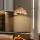 Wabi-Sabi Style Retro Pendant Lights Linen Fabric Chandeliers by Ljojo