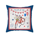 Ljojo LOVE USA Patriotic Letters Decorative Cushion Cover - Cartoon Style Home Decor Pillowcase