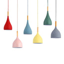Nordic Small Pendant Lights Led Chandelier Macaron Color | Ljojo