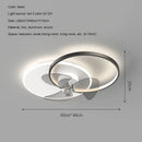 Black Gold LED Ceiling Fan Light Remote Control Bedroom Dining Room Ljojo One Ring Fixture