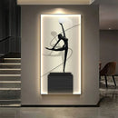 Abstract Figure Luminous Interior Canvas Painting Wall Lamps by Ljojo