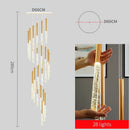 Nordic Gold Black Led Staircase Chandeliers for Home Decor by Ljojo
