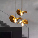 Ljojo Lotus Leaf Chandelier Pendant Lights Glass Living Dining Room Luxury Decor
