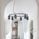 Ljojo Round Chandelier Hanging Lights for Living Room Kitchen Bedroom - Modern Stylish Pendant Suspension