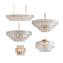 Dimmable LED Glass Chandelier for Living Dining Room Decor by Ljojo