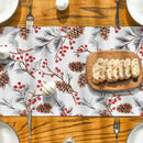 Festive Fir Pine Berry Table Runner by Ljojo for Dining & Party Decor