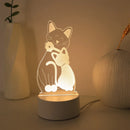 3D Embrace Cat Acrylic Visual Night Light LED Children's Night Light Atmosphere Light by Ljojo