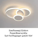 Ljojo LED Ceiling Light: Modern White & Black Chandelier for Home Decor