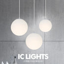 Ljojo Milk White Ball Pendant Lamp - Modern Minimalist Frosted Round Pendant Light