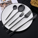 Ljojo 30-Piece Silver Mirror Cutlery Set Stainless Steel Dinnerware & Flatware