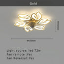 Ljojo Luxury Modern Ceiling Fan Lamp for Living & Dining Room